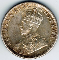 George V - Half Rupee 1919 Bombay - British India (ex.2)