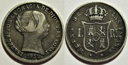 1852 Madrid - 1 Real - Isabel II de España