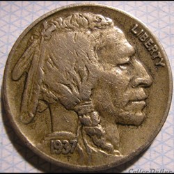 1937 Denver 5 Cents - Repunched Mint (ex.2)