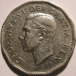 George VI - Five Cents 1950