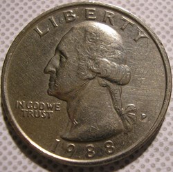 1988 P Quarter Dollar