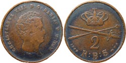 Christian VIII Denmark - 2 Rigsbankskilling 1842