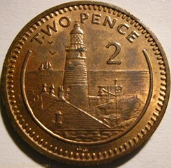 Elizabeth II - 2 Pence 1988 - Gibraltar