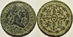 1805 - 2 Maravedis Segovia - Carlos IV de España