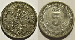 México - 5 Centavos 1906 - E.U Mexicanos