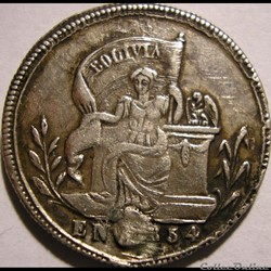 1854 Potosi - Médaille, Al salvador de la Dignidad Nacional