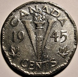 George VI - Five Cents 1945 Victory - Error