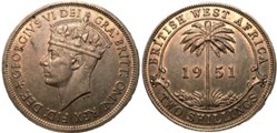 George VI - Two Shillings 1951 - British West Africa