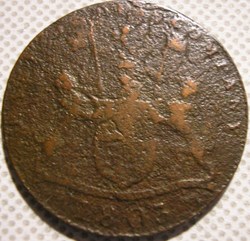 King George III - 10 Cash 1803 Madras Presidency (ex.3)