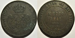 1848 Madrid - 1/2 Real - Isabel II España