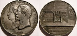 Napoléon III & Eugénie - 1855 Médaille du Palais de l'Industrie à Paris