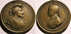 Antoine de Lorraine & Renée de Bourbon - Médaille Saint-Urbain c.1728
