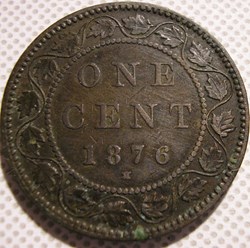 Victoria - One Cent 1876 Heaton (ex.2)