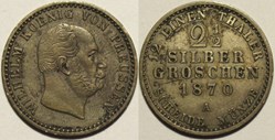 Wilhelm I - 2½ Groschen 1870, Berlin - Kingdom of Prussia