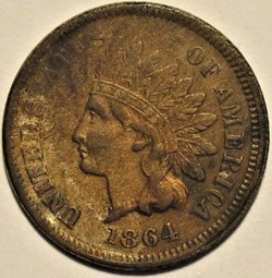 1864 L One Cent (ex.2)