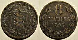 States of Guernsey - 8 Doubles 1903