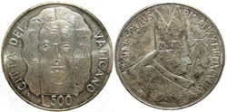 Ioannes Paulus II - 500 Lire 1998 Città del Vaticano, Roma - Ostensione della Sindone a Torino
