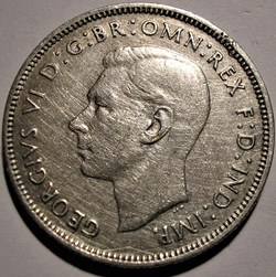 George VI - One Florin 1939 Melbourne - Australia
