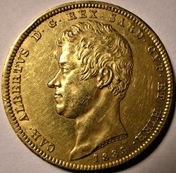 1833 Royaume de Sardaigne, 100 Lire Genova - Carlo Alberto