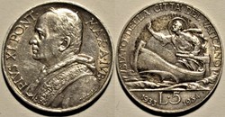Pio XI, Papa - 5 Lire Jubilee 1933-1934, San Pietro - Vaticano