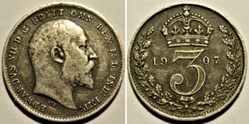 Edward VII - 3 Pence 1907 - United Kingdom