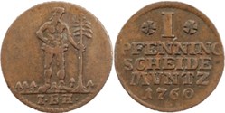 Karl I - 1 Pfenning 1760 - Principality of Brunswick-Wolfenbüttel