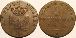 Friedrich Wilhelm III - 4 Pfenninge 1823, Düsseldorf
