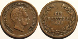 Ludwig I - 1 Kreuzer 1828 D - Grand-Duchy of Baden