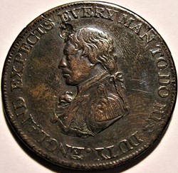 Admiral Lord Nelson - Halfpenny 1812 British Navy - Yorkshire, England