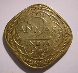 George VI - 2 Annas 1943 Bombay - British India