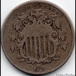 1868 5 Cents (ex.5)