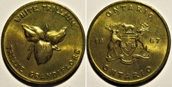 Ontario - Provincial Arms and Flowers 1965-68, Shell Oil Token