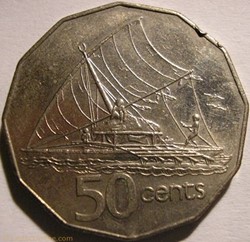 Elizabeth II - 50 Cents 1987 - Fiji
