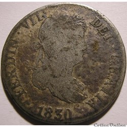 1830 Madrid 2 Reales - Fernando VII de España