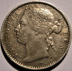 Victoria - 10 Cents 1874 Heaton - Straits Settlements, Malaysia
