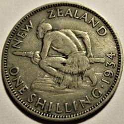 George V - One Shilling 1934 - New Zealand