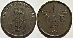 Sweden - Oskar II - 1 Öre 1878