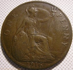 George V - One Penny 1916 - Great Britain