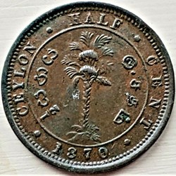 Victoria - Half Cent 1870 - Ceylon