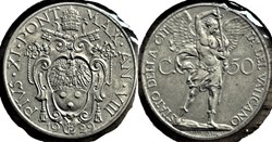 Pio XI, Papa - 50 Centesimi 1929, San Michele - Vaticano