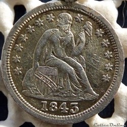 1843 Dime / 10 Cents