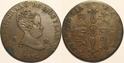 1835 Jubia, 8 Maravedis - Isabel II España