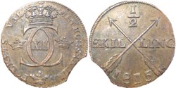 Sweden - Karl XIII - 1/2 Skilling 1815 (ex.2)