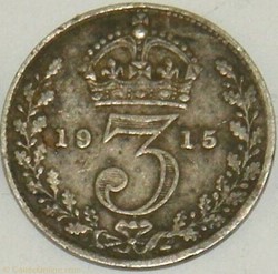 George V - 3 Pence 1915 - United Kingdom (ex.2)