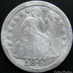 1847 Dime / 10 Cents