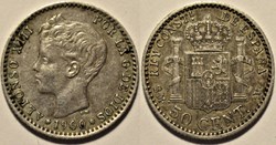 1900 - 50 Centimos - Alfonso XIII de España