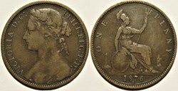 Victoria - One Penny 1876 H - Kingdom of Great Britain