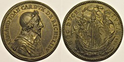 A. J. du Plessis de Richelieu - 1634 Médaille - Refrappe du XIXe