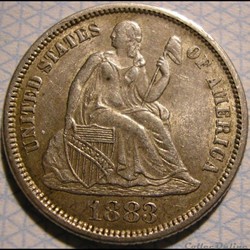 1883 Dime / 10 Cents