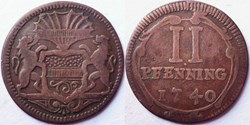 Free City of Münster - 2 Pfennige 1740